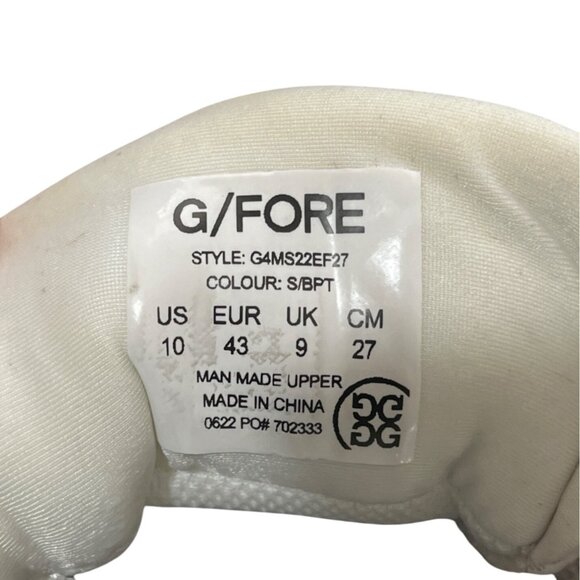 G/Fore MG4+ Mens Golf Shoes Spikeless White Blue G4MS22EF27 Size 10 - Picture 10 of 13
